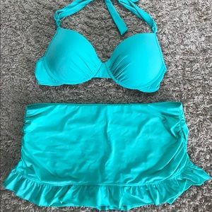 Jantzen bikini and swim skirt 10 swimsuit